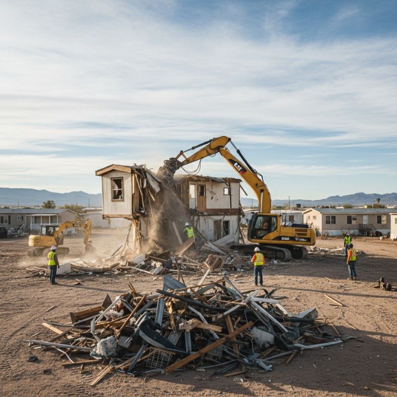 Mobile Home Demolition in Katy, TX